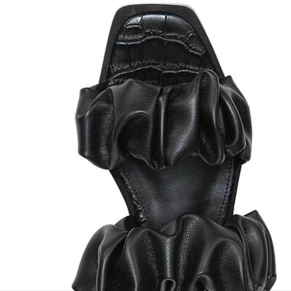 NEW! CIRCUS BY SAM EDELMAN Iggy Ruched Flat Slide Sandals 10. - Picture 3 of 8